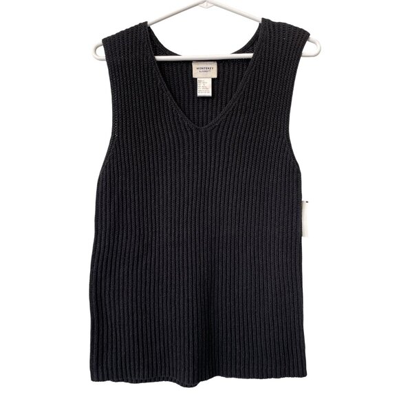 Y2K Monterey By Koret Sweater Vest Size Medium Ribbed Chunky Deadstock NEW - Picture 1 of 6